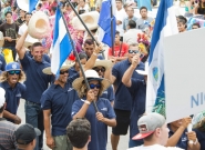 Team Nicaragua at the Parade Of Nations. Credit: ISA/Michael Tweddle