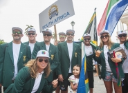 Team South Africa at the Parade Of Nations. Credit: ISA/Rommel Gonzales