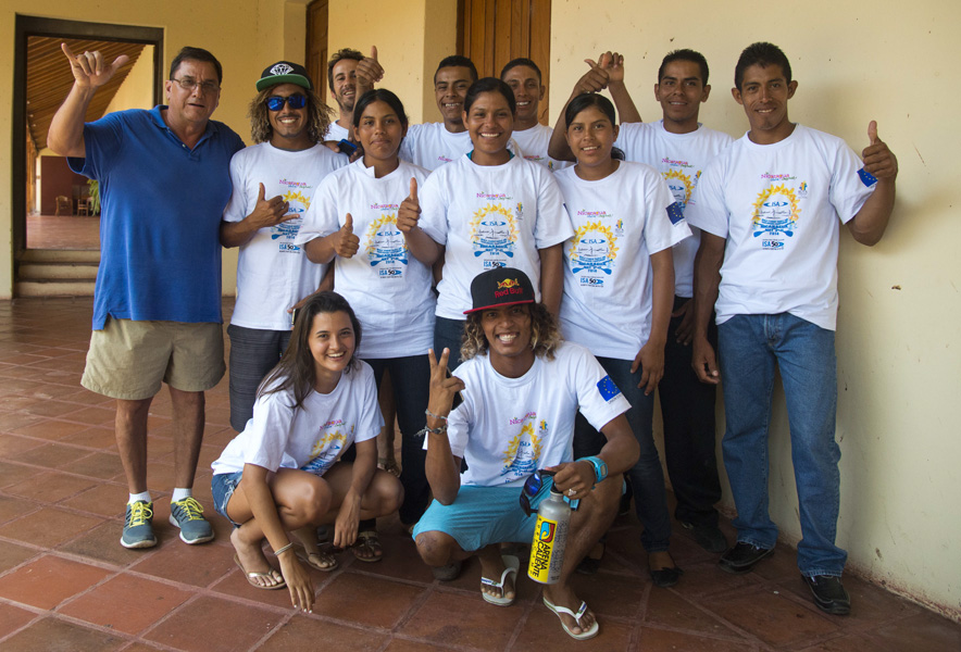 The first ever Nicaraguan SUP and Paddleboard Team was present at the Official Press Conference of the 2014 ISA World SUP and Paddleboard Championship. Photo: ISA/Michael Tweddle