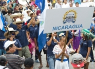 Team Nicaragua at the Parade Of Nations. Credit: ISA/Michael Tweddle