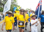 Team Australia at the Parade of Nations. Credit: ISA/Rommel Gonzales
