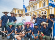 Team Nicaragua at the Parade Of Nations. Credit: ISA/Rommel Gonzales