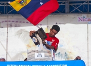 Team Venezuela at the Open Ceremony. Credit: ISA/Rommel Gonzales