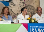 Mayor Of Granada Julia Maena, Executive of INTUR Mayra Salinas and Mayor of Diriamba Fernando Baltodano. Credit: ISA/Rommel Gonzales